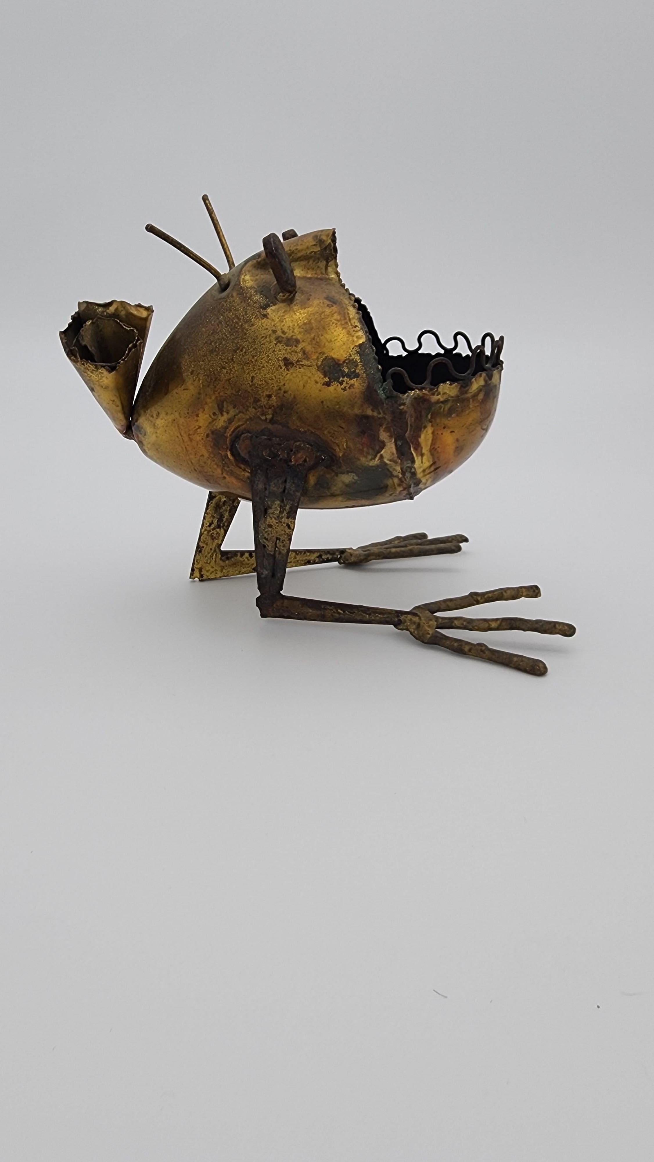 Escultura metálica Critter Catchall de un artista local de Pa Moderno de mediados de siglo en venta