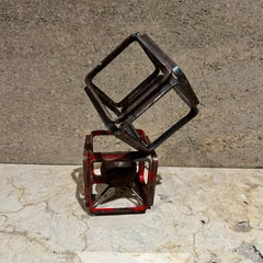 Metal Cube Mini Art Sculpture