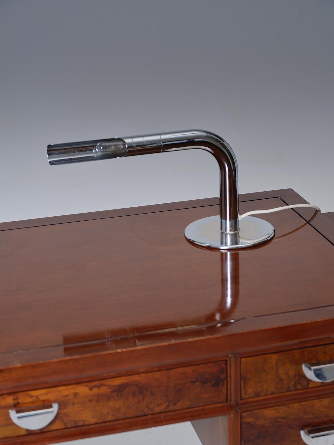 Mid-Century Modern Metal Desk Lamp 'Gulp', Ingo Maurer, 1970s For Sale