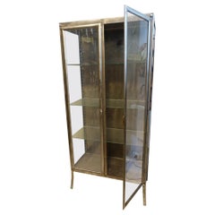 Vintage Metal Display Cabinet-Midcentury France