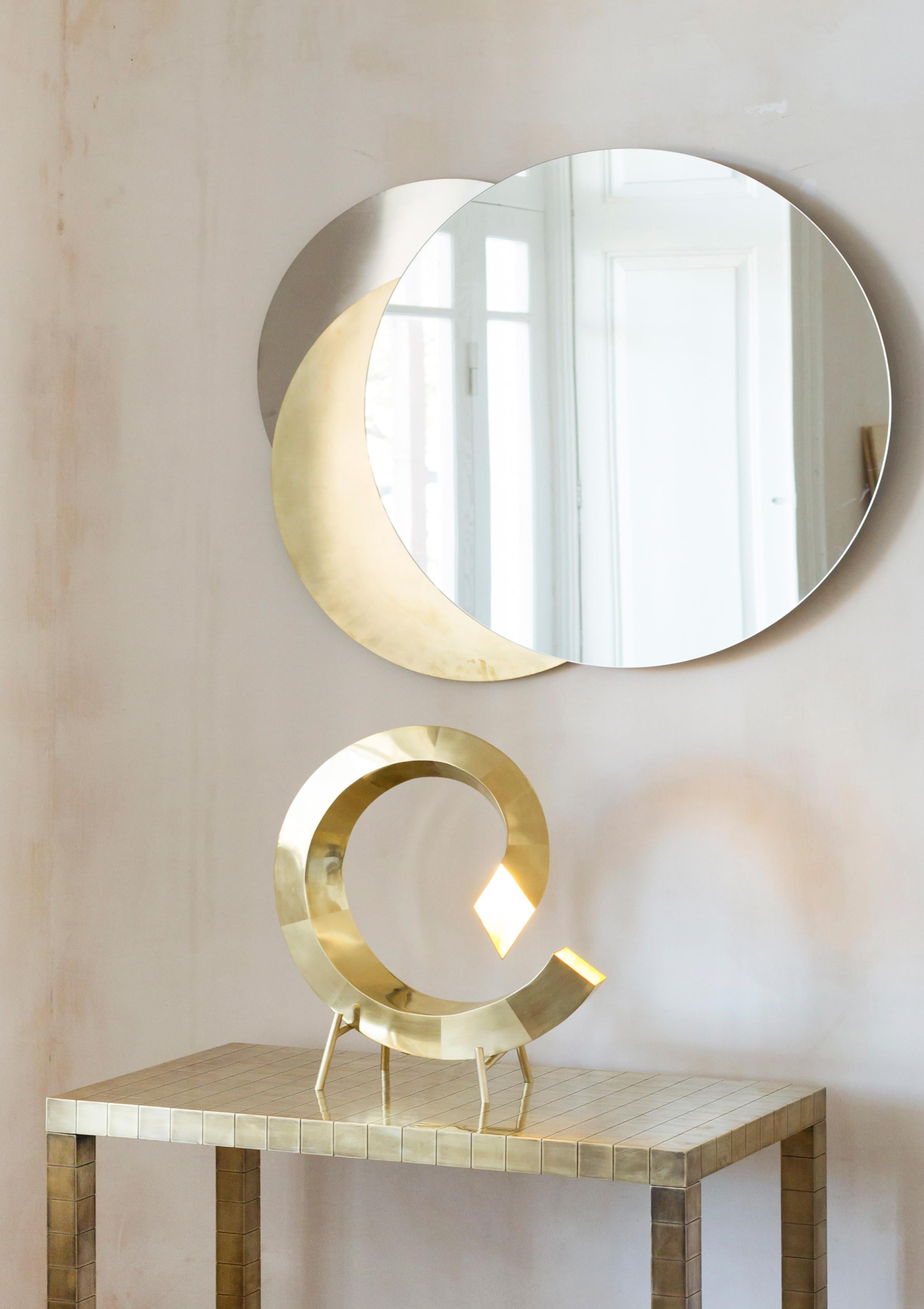 European Metal Eclipse Mirror By Rooms Studio For Sale