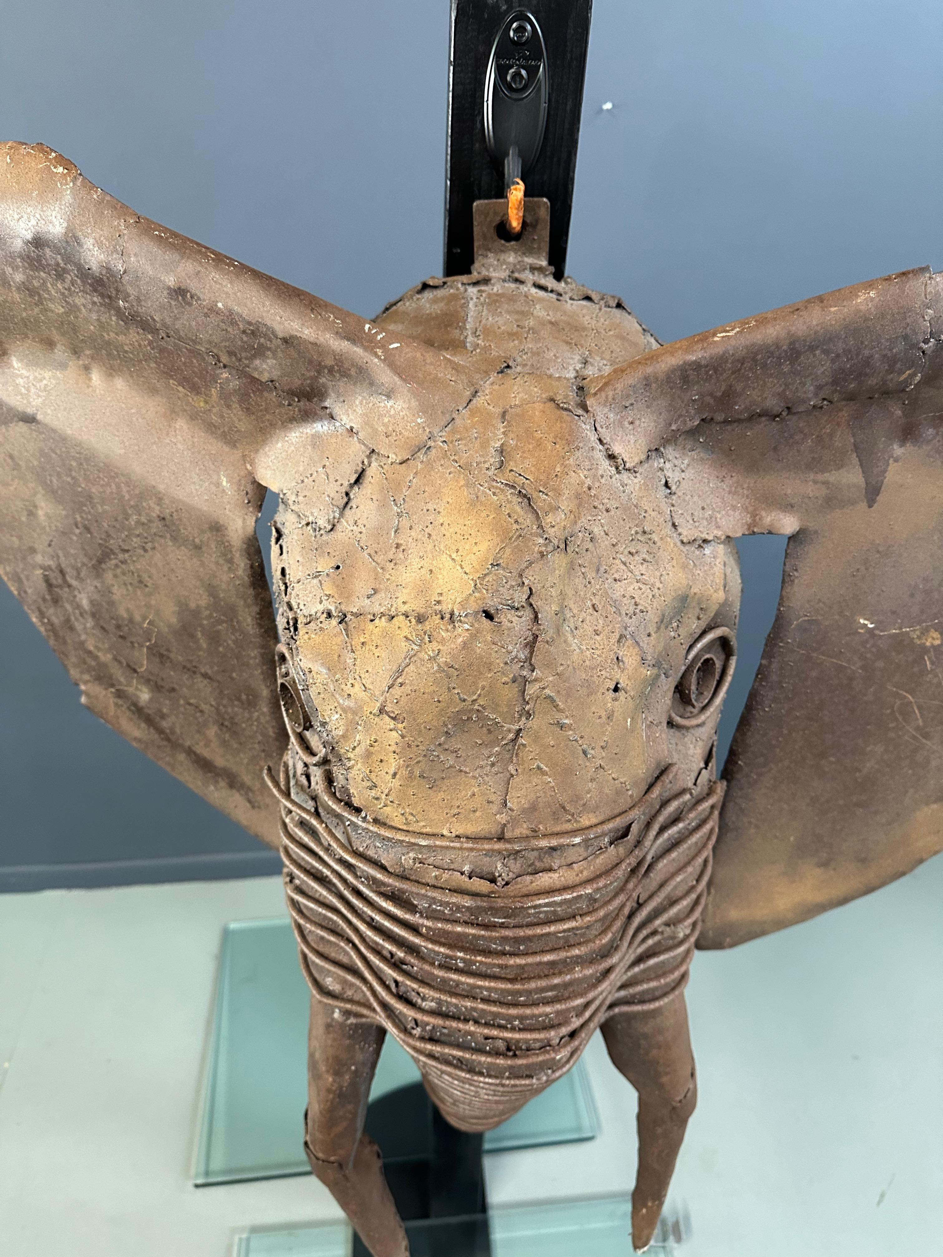 XXI secolo e contemporaneo Scultura in metallo a forma di testa di elefante realizzata dal famoso artista keniota Kioko Mwitiki in vendita