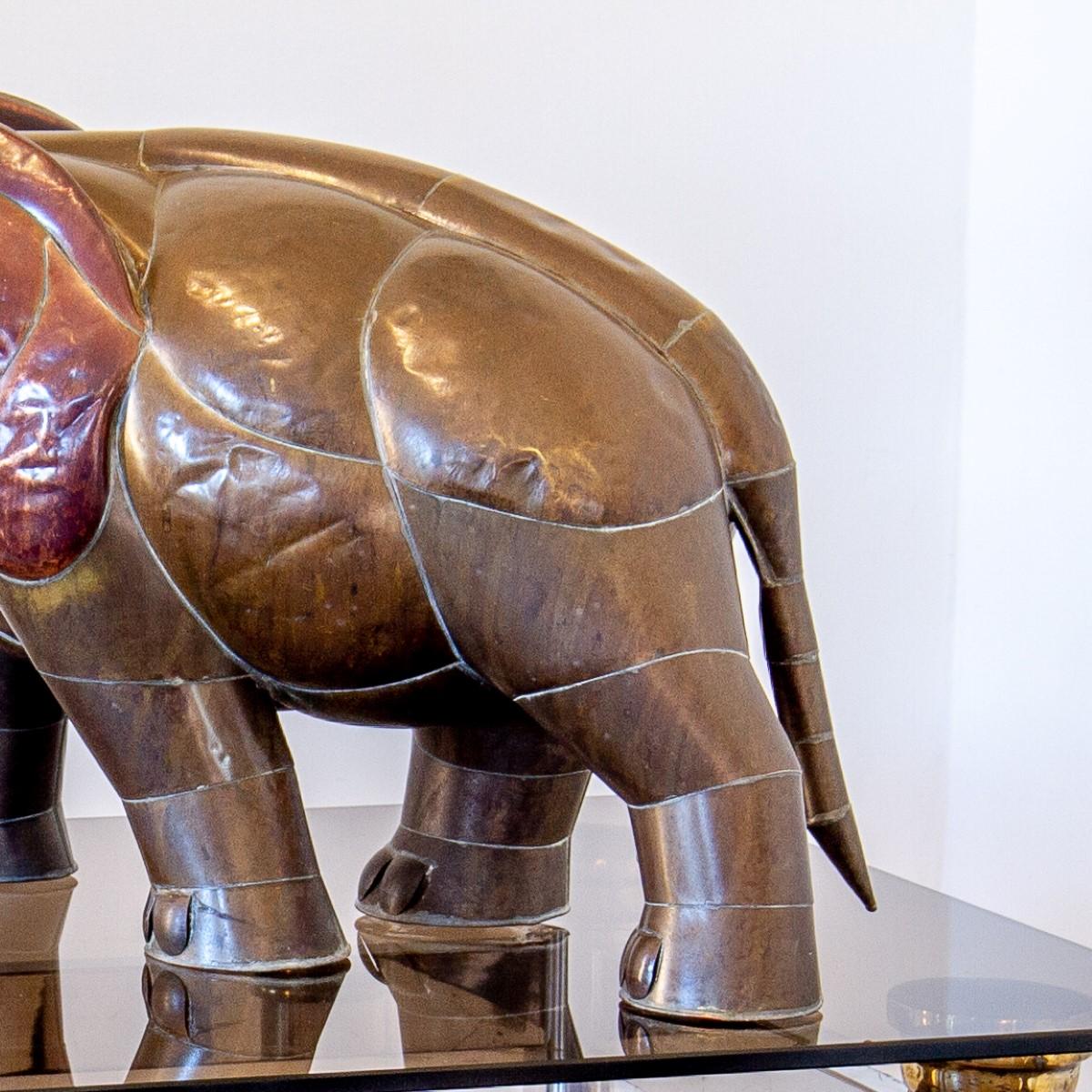 Mexican Metal Elephant Sculpture by Sergio Bustamante