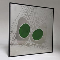 Abstract Enamel Etched Metal by Manfred Jung 1970's