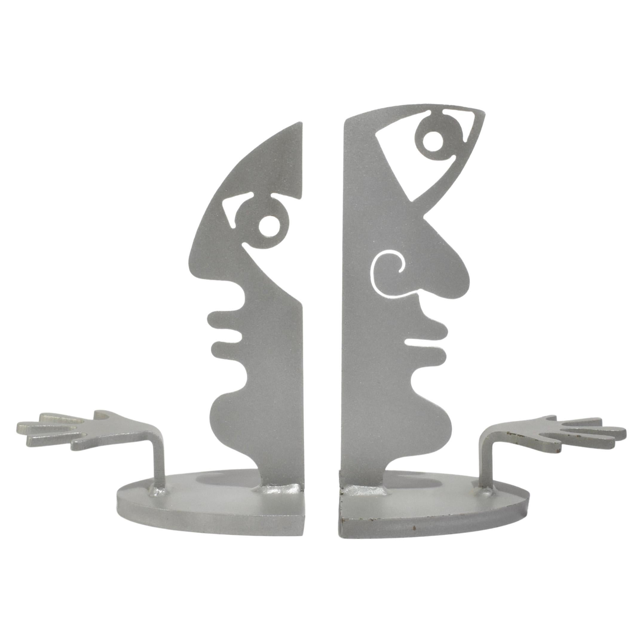 Metal Face Bookends