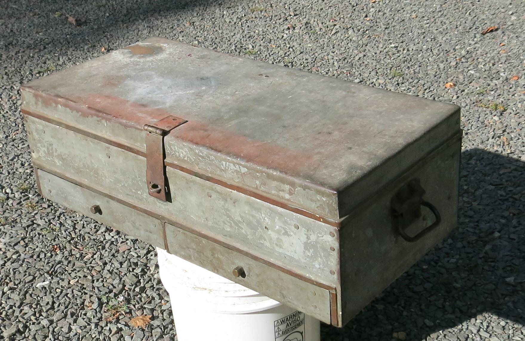 Industrial Metal Factory Tool Box For Sale