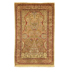 Metal Field 'Souf' Turkish Hereke Silk & Metal Rug, XXI Century