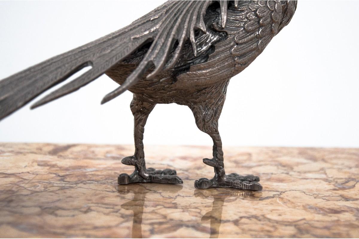 Metal Figures of Pheasants, France In Good Condition In Chorzów, PL