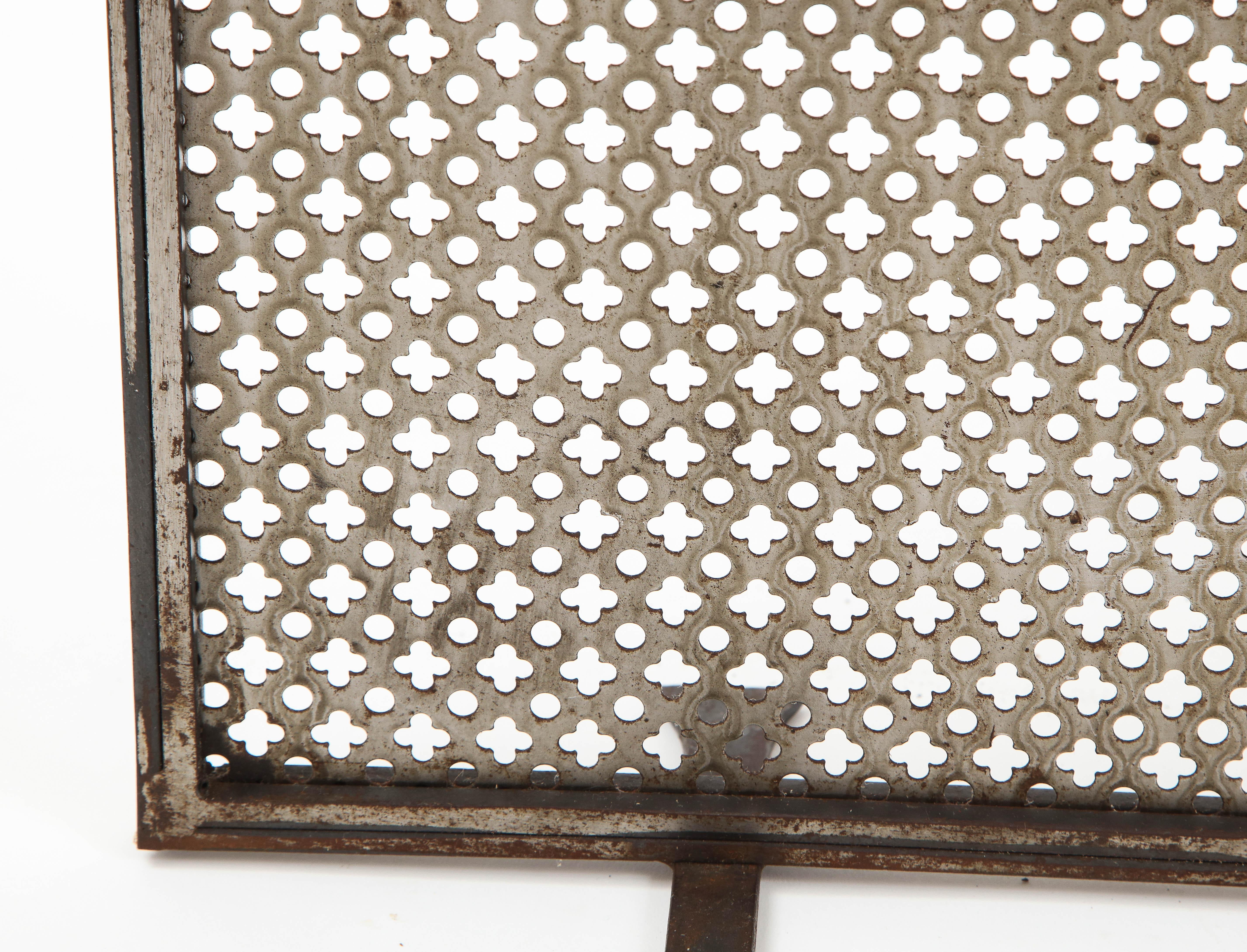 Metal Fireplace Screen in the Style of Mathieu Matégot, French, c. 1950 7