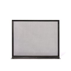 Pantalla de chimenea de metal con acabado de acero ennegrecido Personalizable