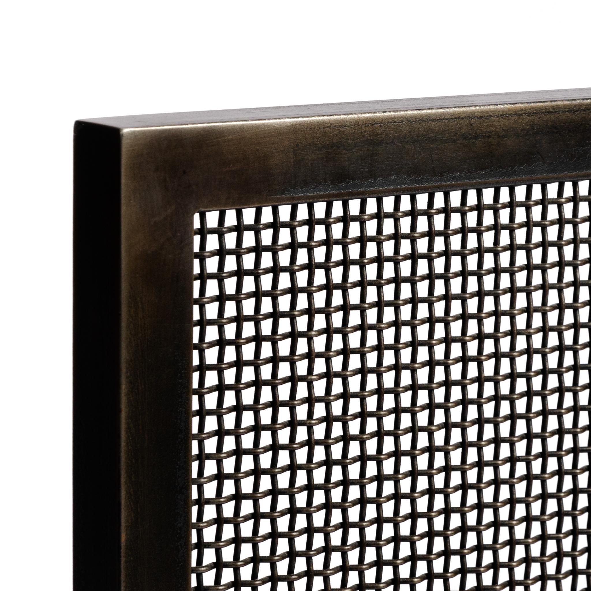 Fireplace Screen in Metal with a Blackened Steel Finish Customizable ...
