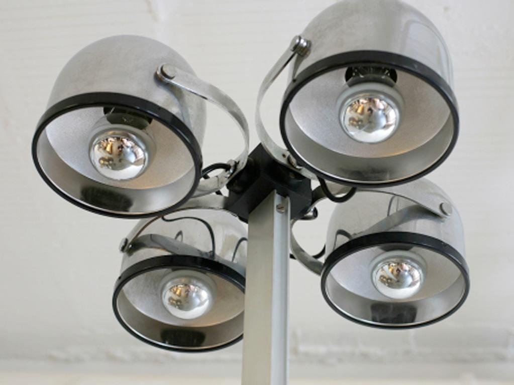 Late 20th Century Metal Floor Lamp by Gae Aulenti & Livio Castiglioni, Stilnovo, 1972 For Sale