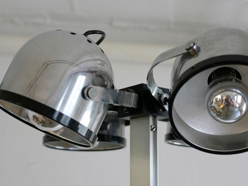 Metal Floor Lamp by Gae Aulenti & Livio Castiglioni, Stilnovo, 1972 For Sale 1