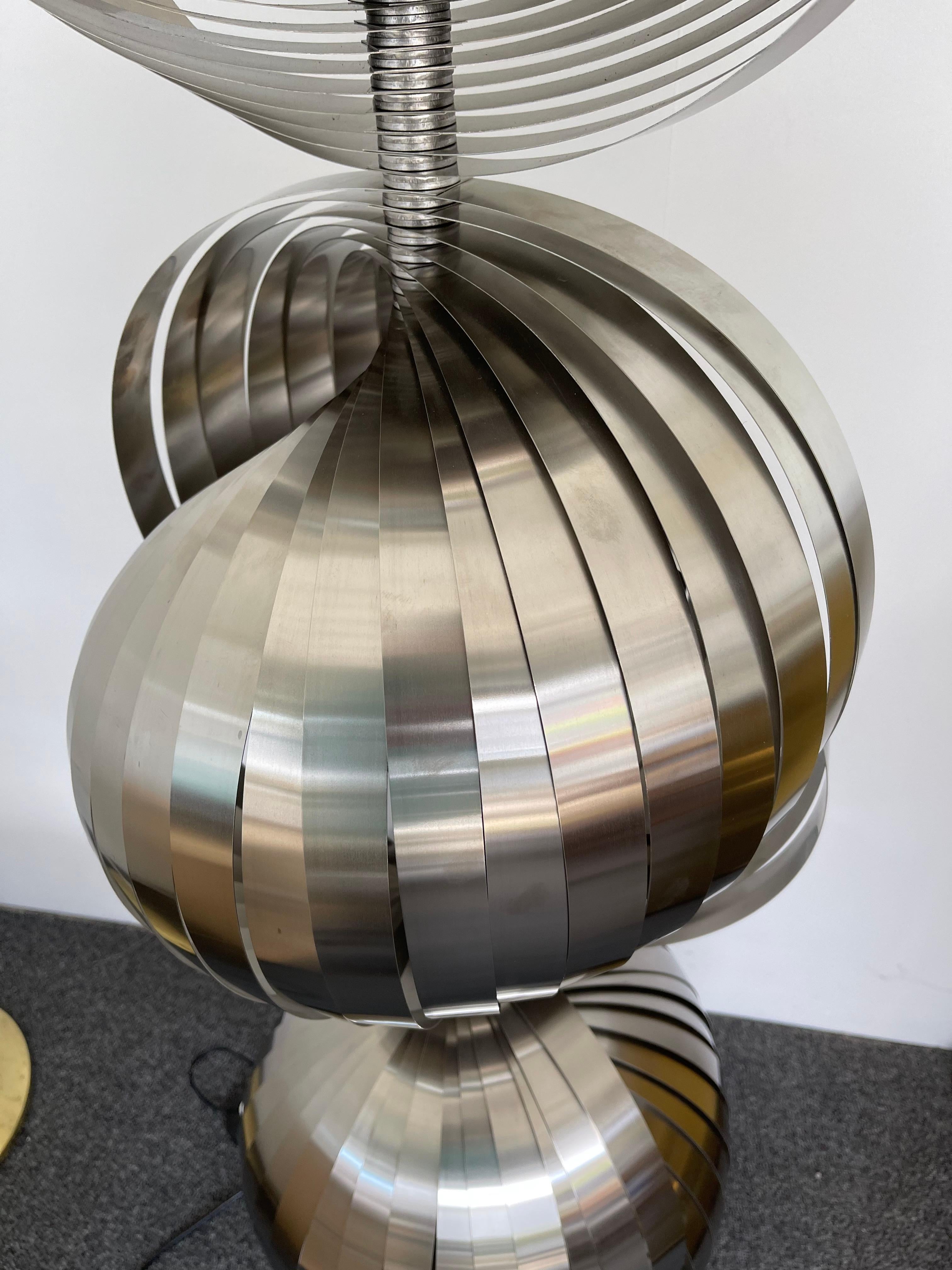 Space Age Metal Floor Lamp by Henri Mathieu, France, 1970s