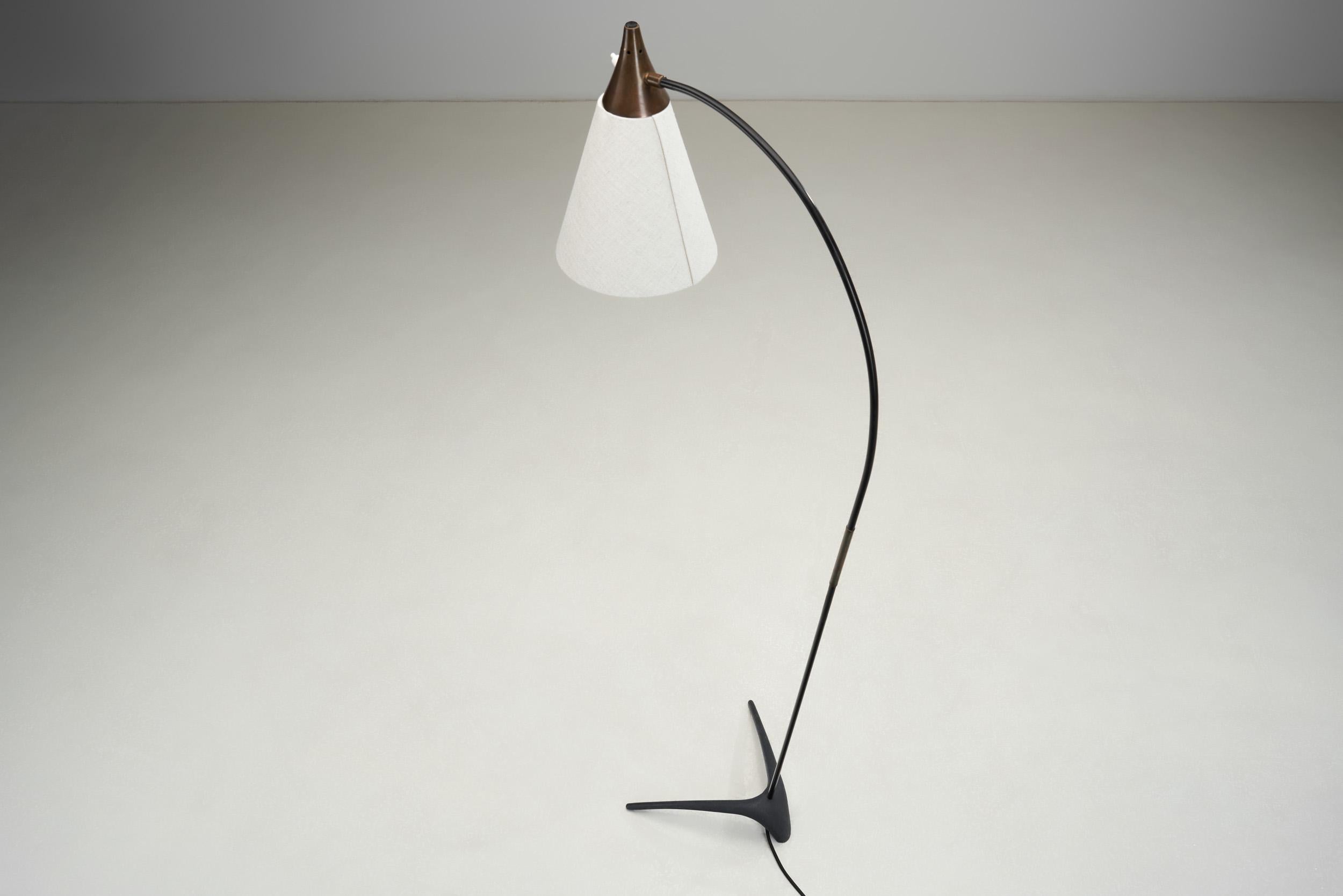 Lampada da terra in metallo di Karl Heinz Kinsky per Cosack (Attr.), Germania 1950 in vendita 3