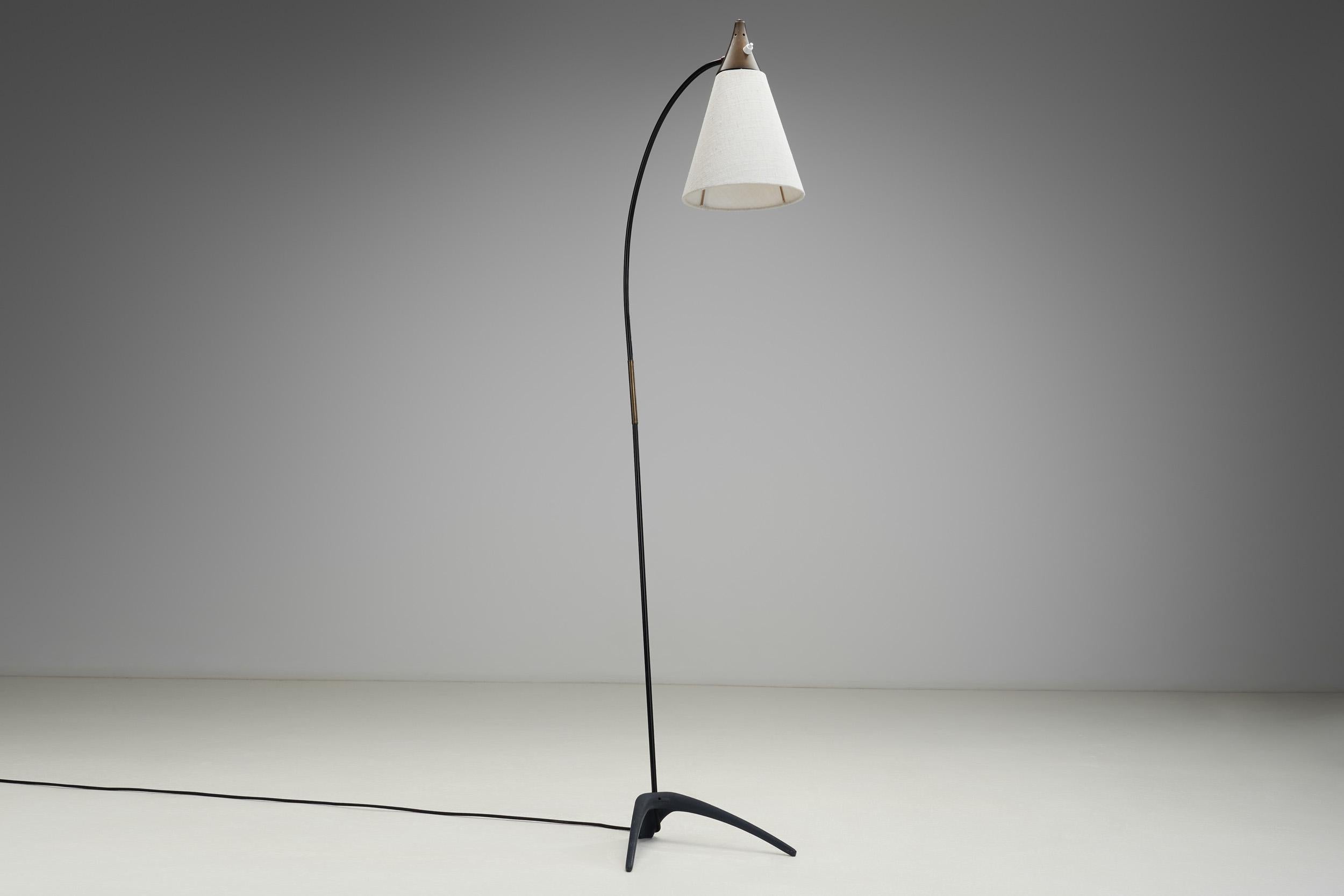 Lampada da terra in metallo di Karl Heinz Kinsky per Cosack (Attr.), Germania 1950 in vendita 4