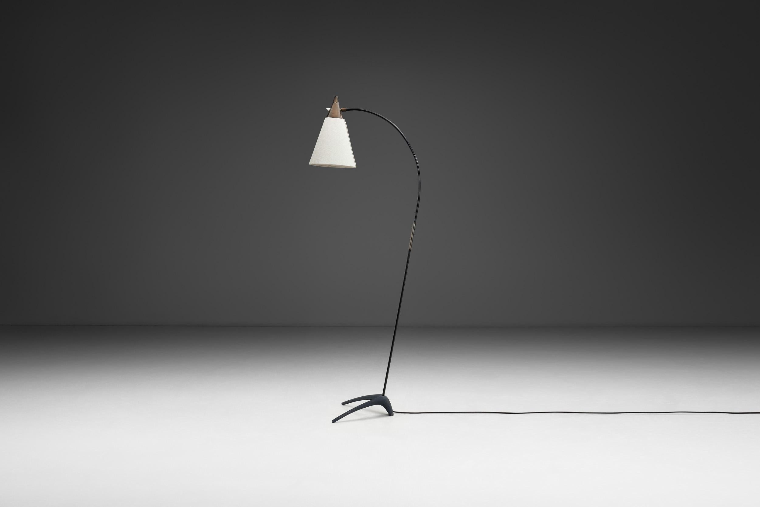 Lampada da terra in metallo di Karl Heinz Kinsky per Cosack (Attr.), Germania 1950 in vendita 2