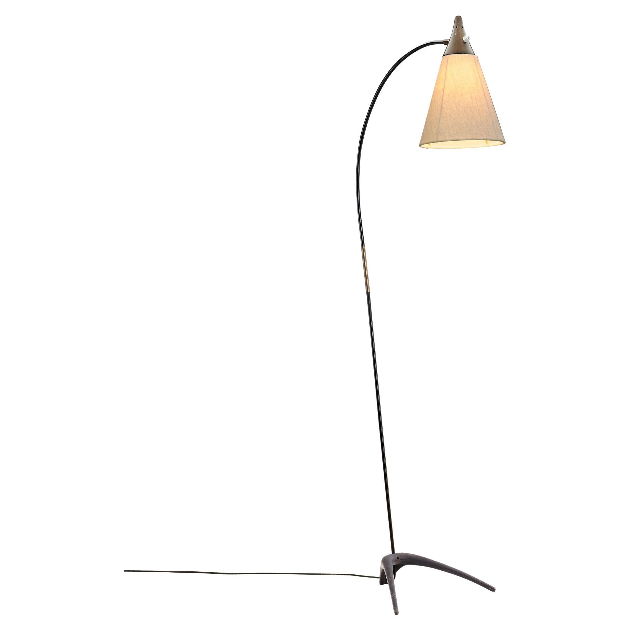 Lampada da terra in metallo di Karl Heinz Kinsky per Cosack (Attr.), Germania 1950