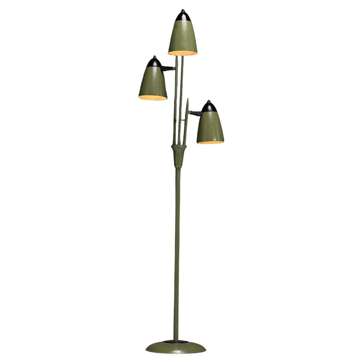 Lampada da terra in metallo, Inghilterra 1960 in vendita
