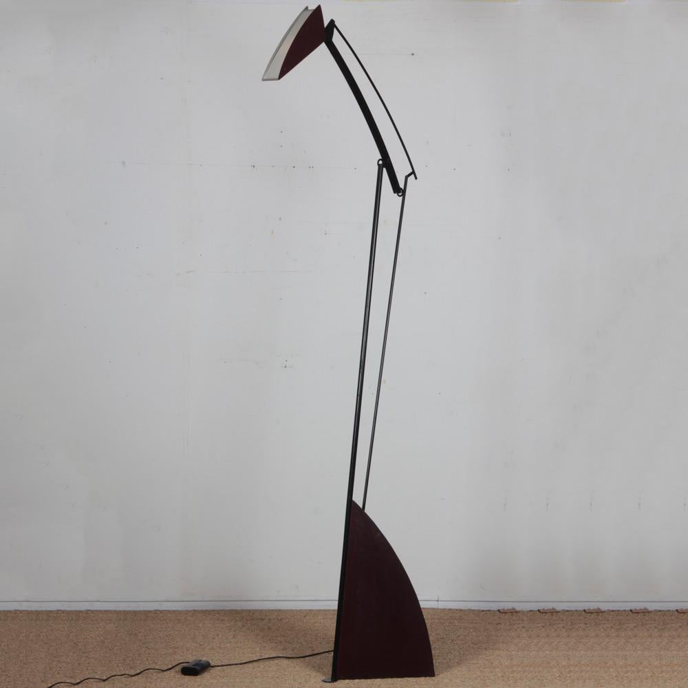 Late 20th Century Metal floor lamp from the 1990s For Sale