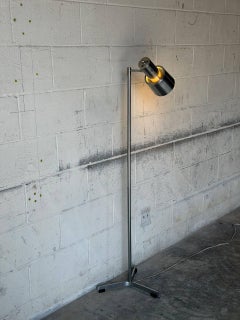 Metal Floor Lamp with Adjustable Spotlight Mid-Century Modern 1950s