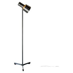 Metal Floor Lamp with Adjustable Spotlight Mid-Century Modern 1950s