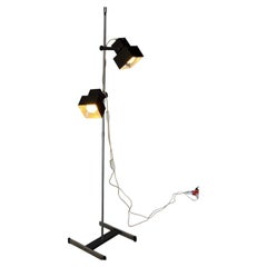 Metal Floor Lamp with Dual Square Shades Mid-Century Modern 1950s