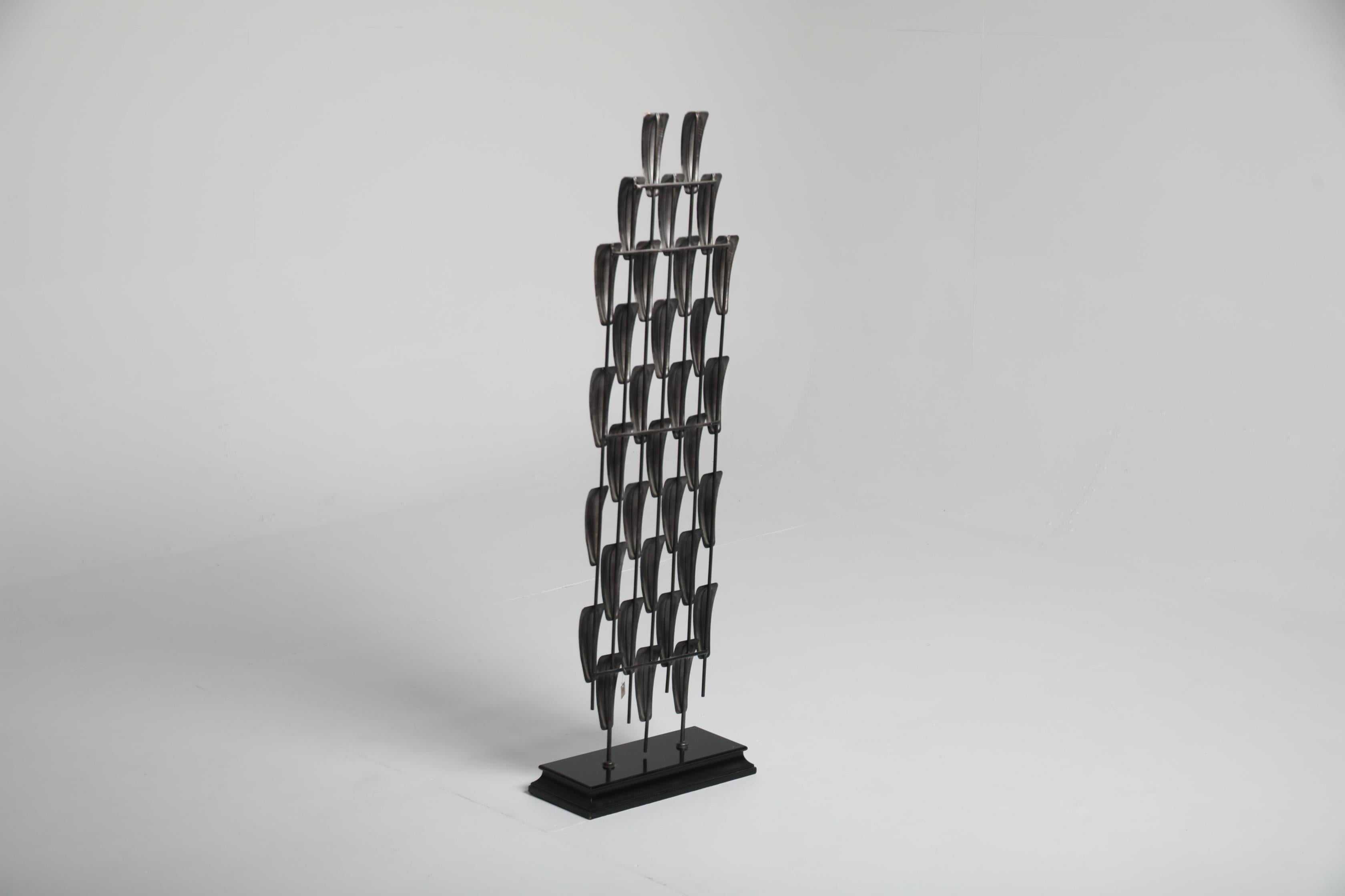 Danois Sculpture en métal pour le sol, Collection Salsa, Danemark, années 1980 en vente