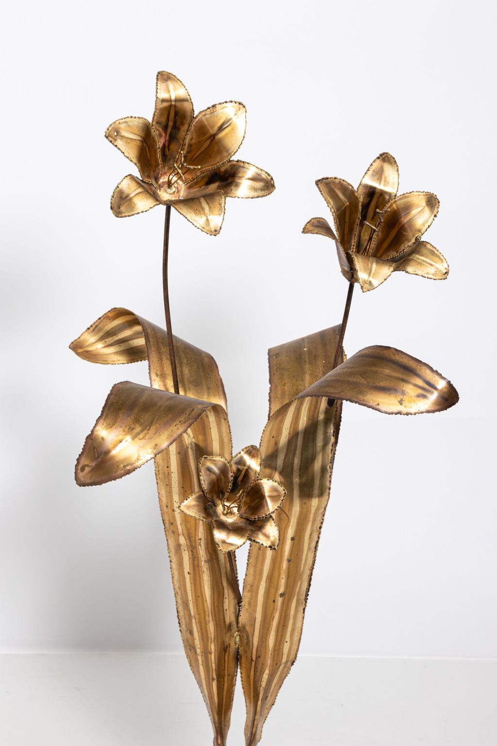 Blumenskulptur aus Metall (Moderne der Mitte des Jahrhunderts)