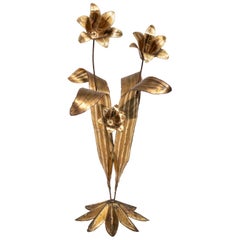 Blumenskulptur aus Metall