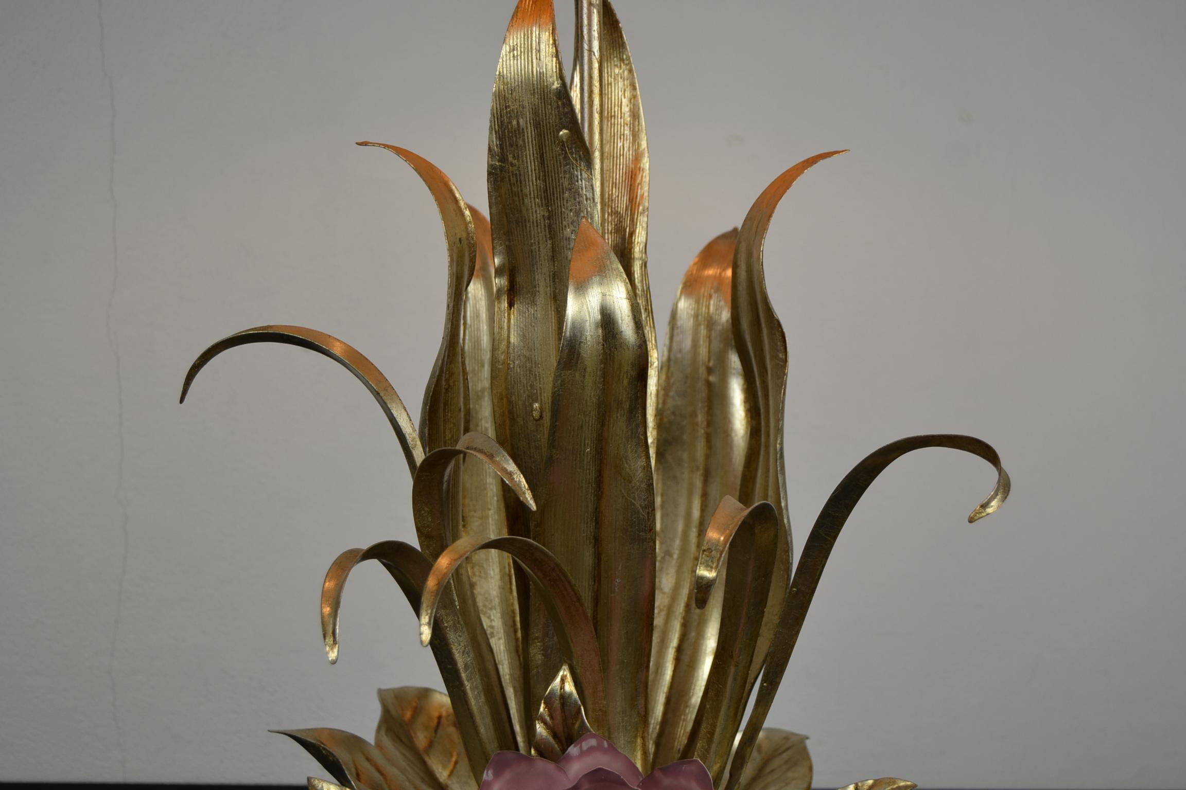 gold floral lamp