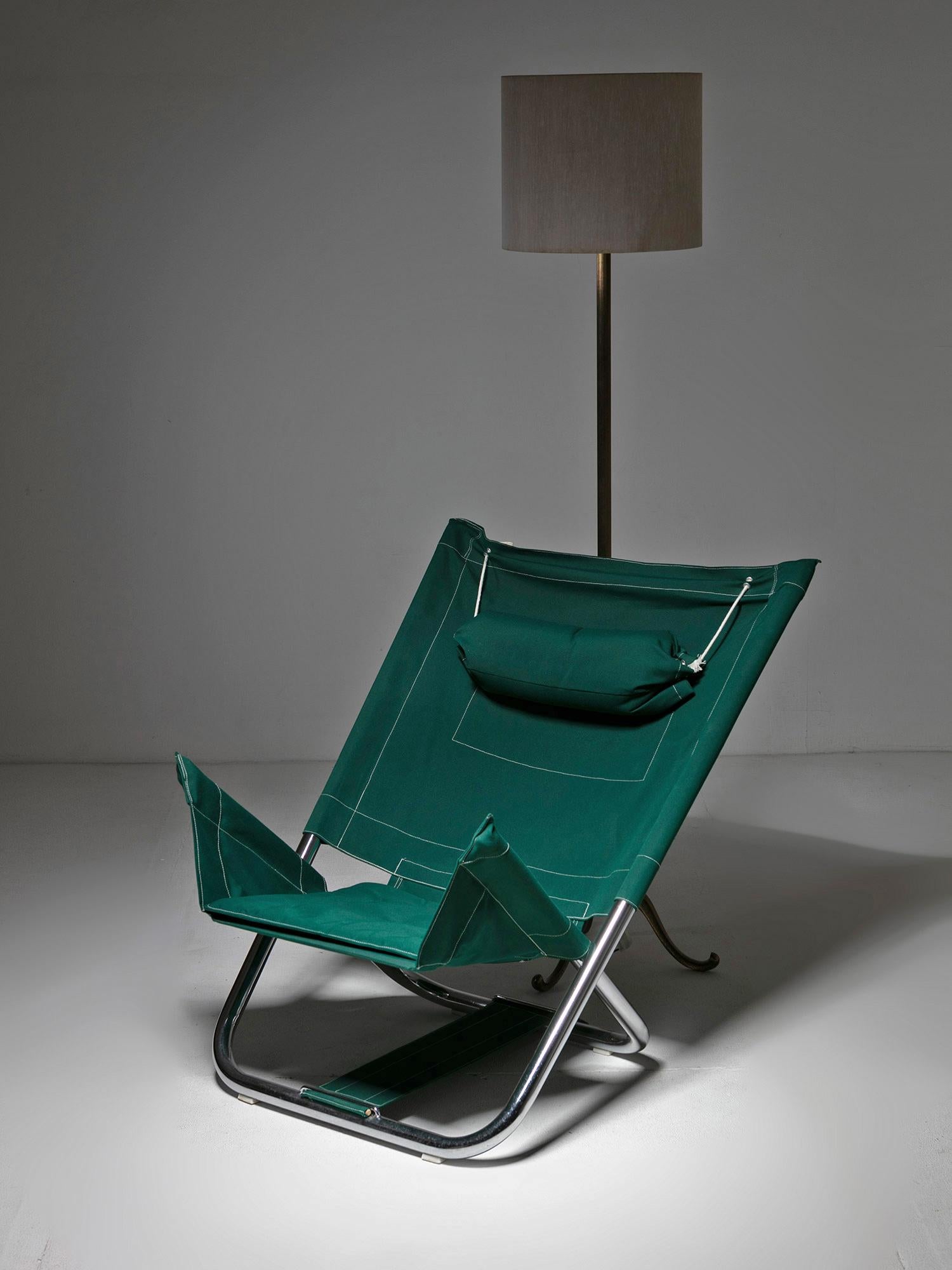 Metal Folding Armchair by Pamio and Toso for Stilwood, Italy, 1970s For Sale 4