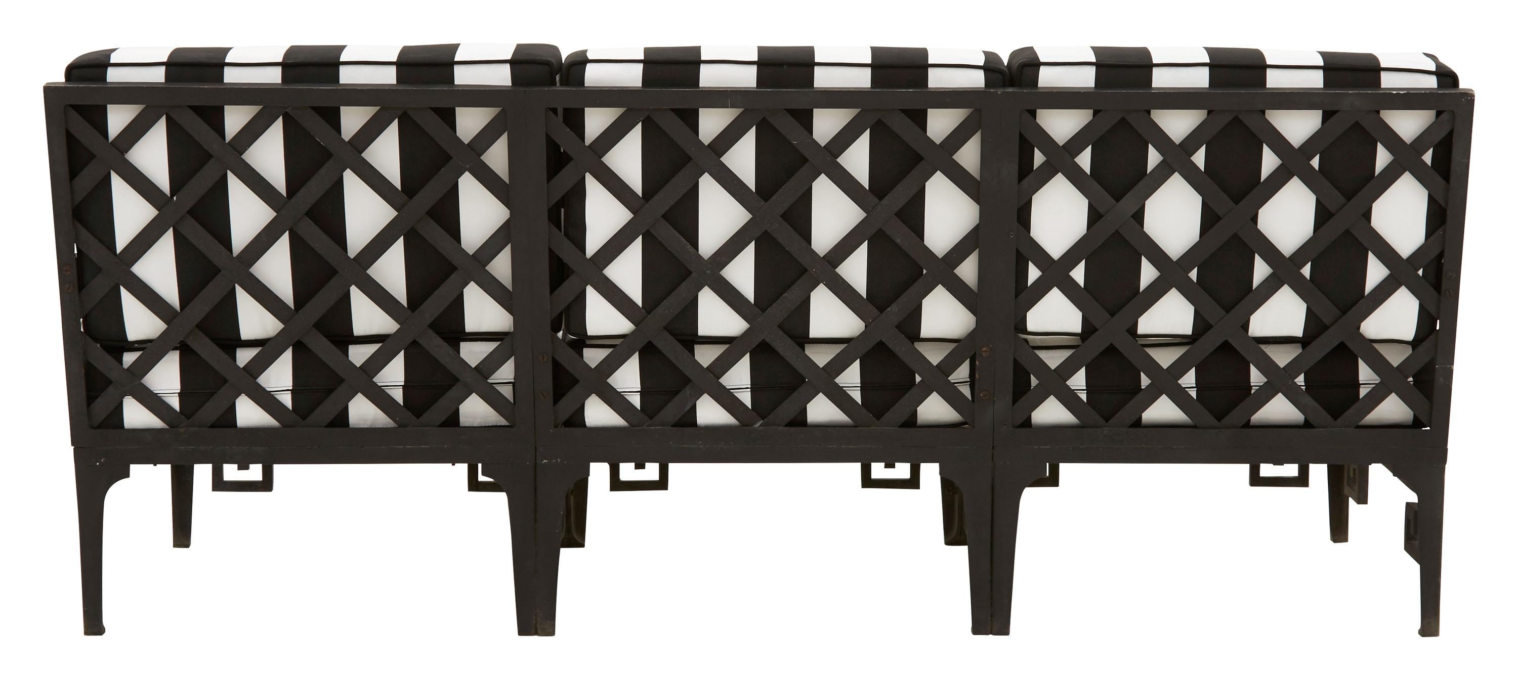 black patio sofa