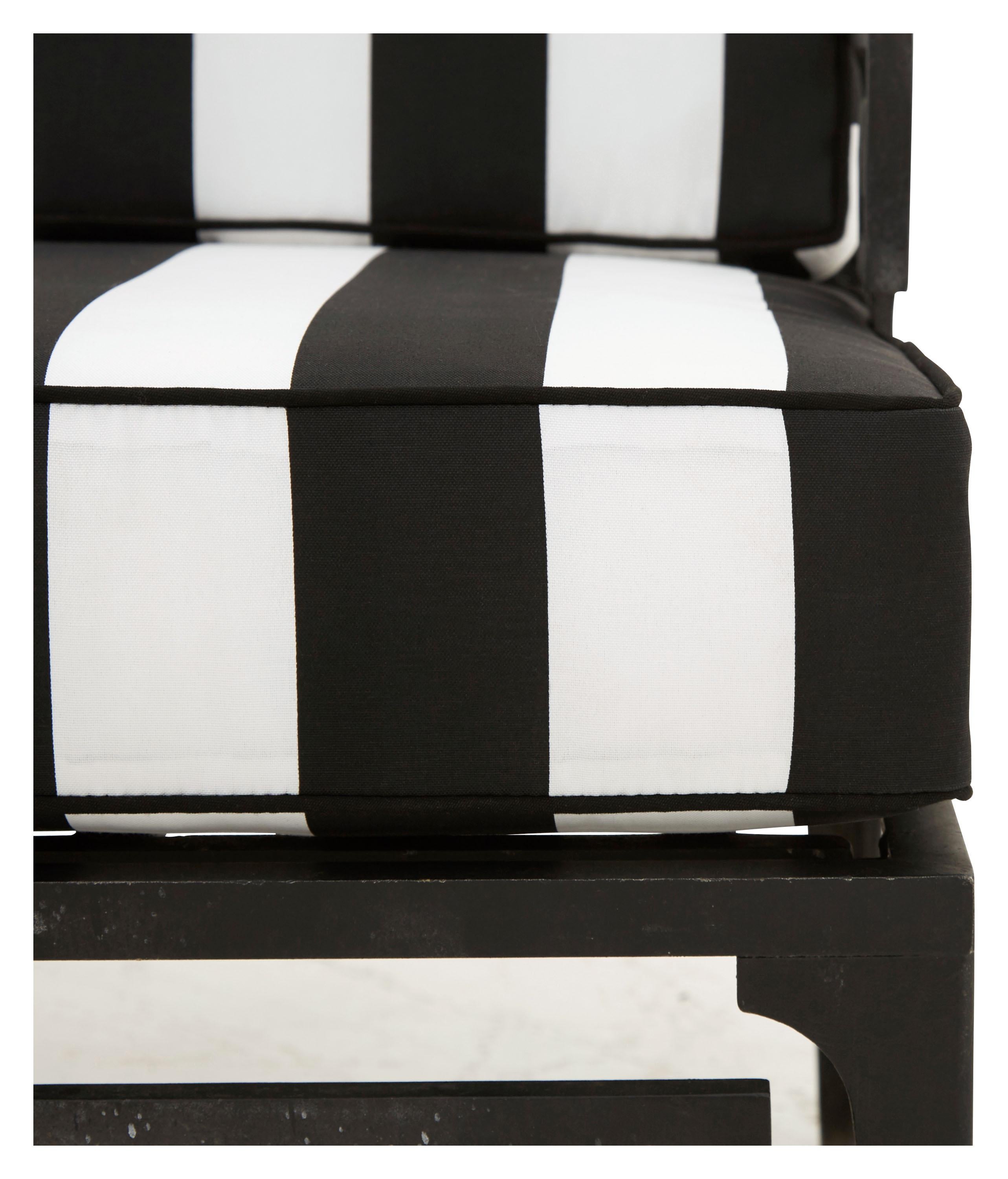 black metal outdoor couch