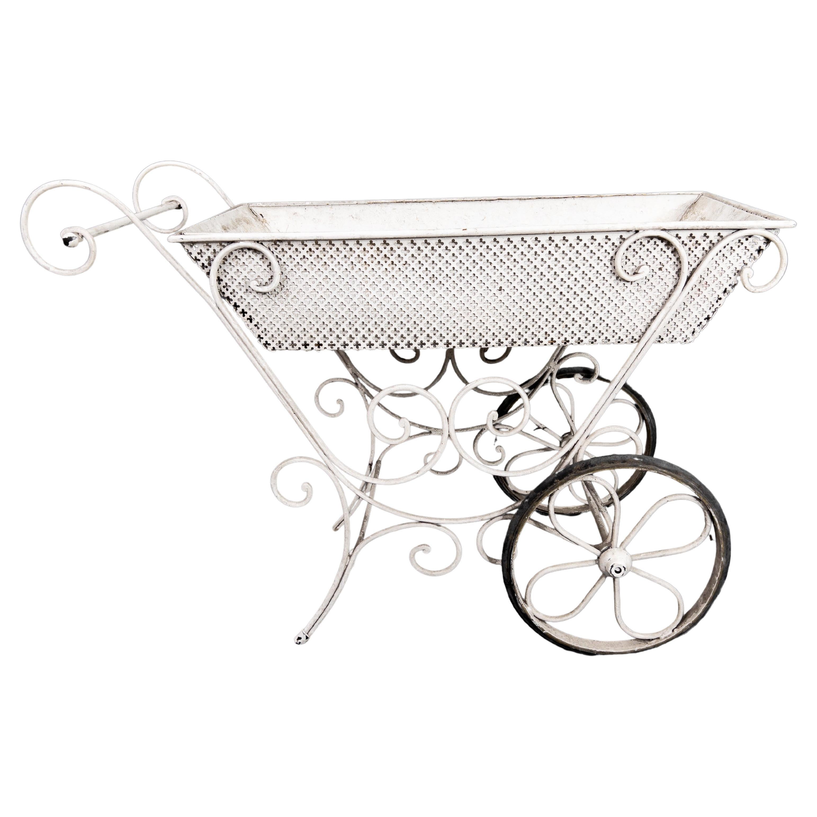 Metal French Garden Cart For Sale