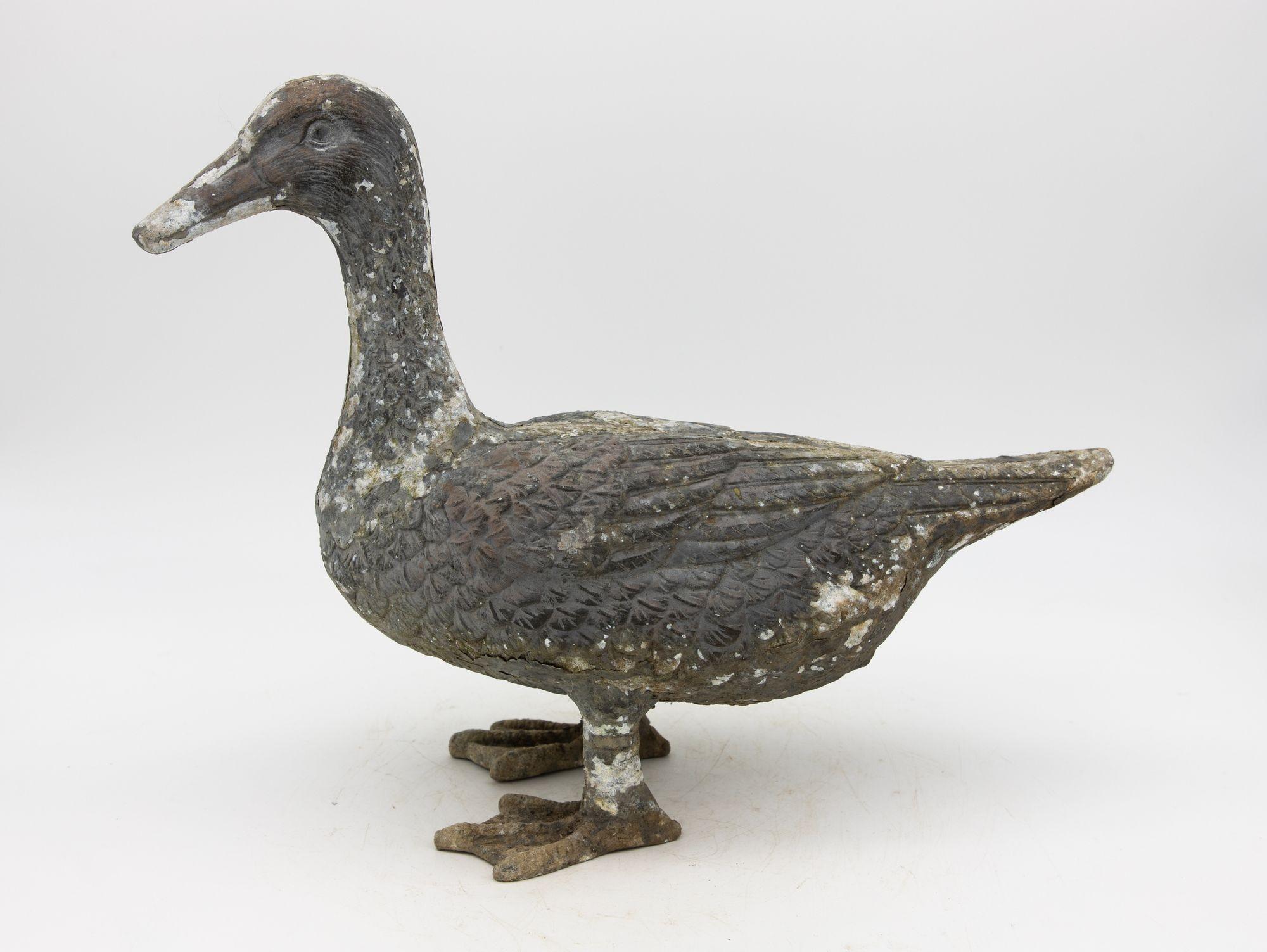 Gartenstatue eines Enten aus Metall (Französisch)