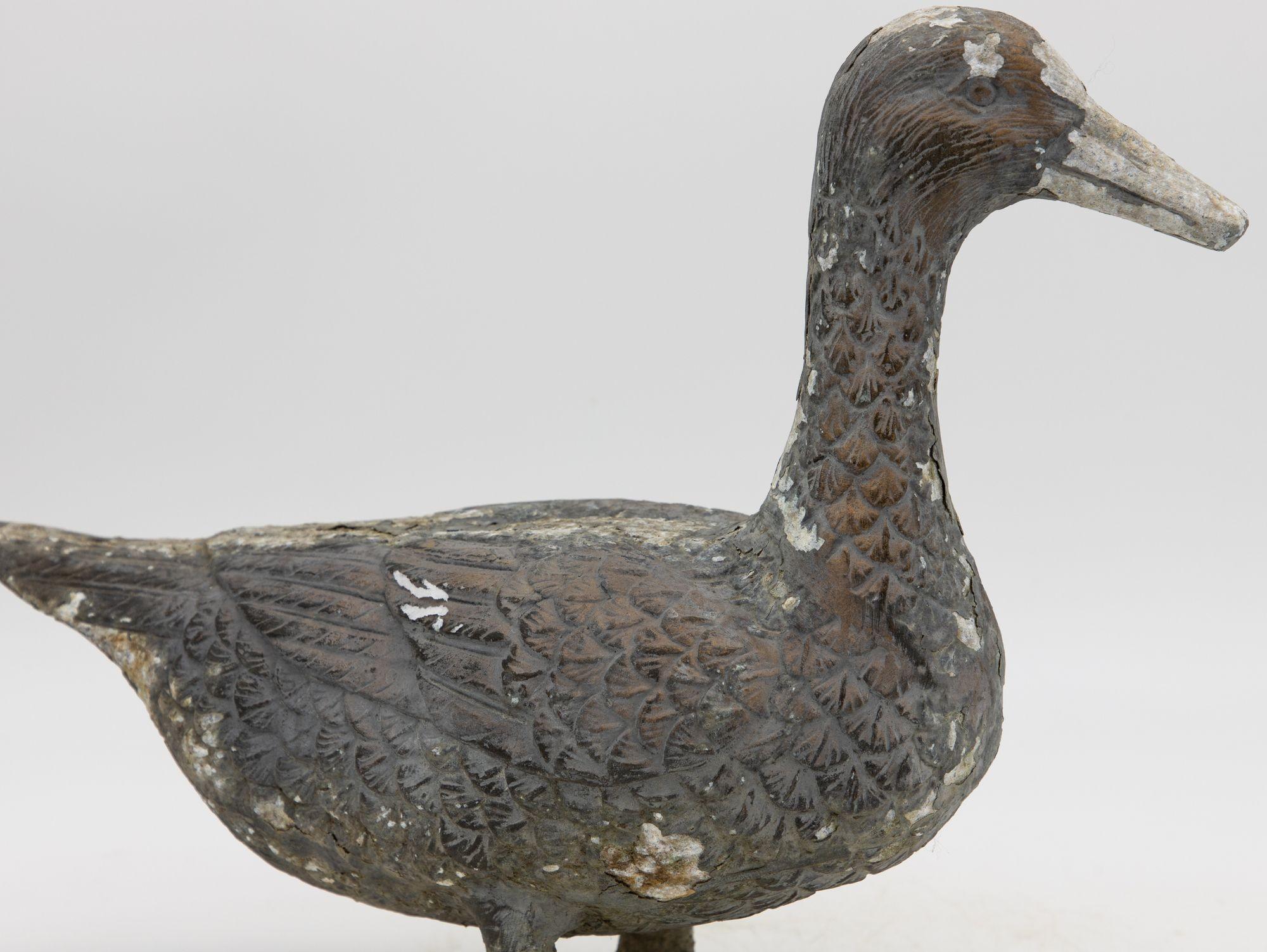 French Metal Garden Statue of a Duck