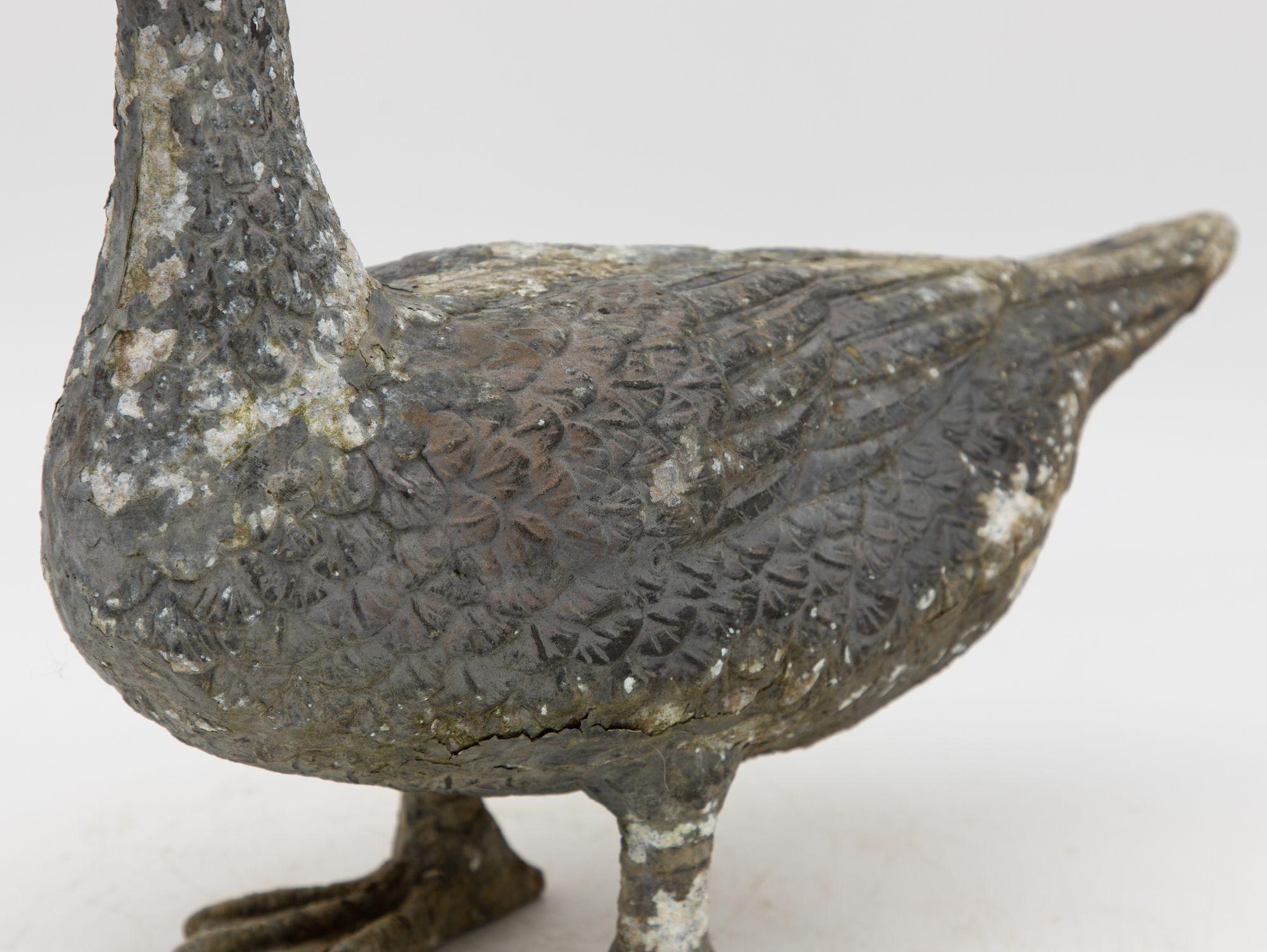 Gartenstatue eines Enten aus Metall 2