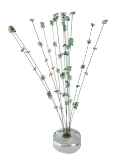 Metal & Glass Sculpture Model Orbit Swinging Mobile Vintage Germany