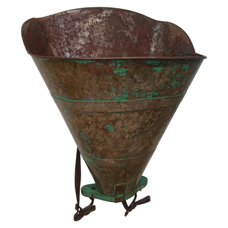 Metal Grape Gathering Basket For Sale at 1stDibs