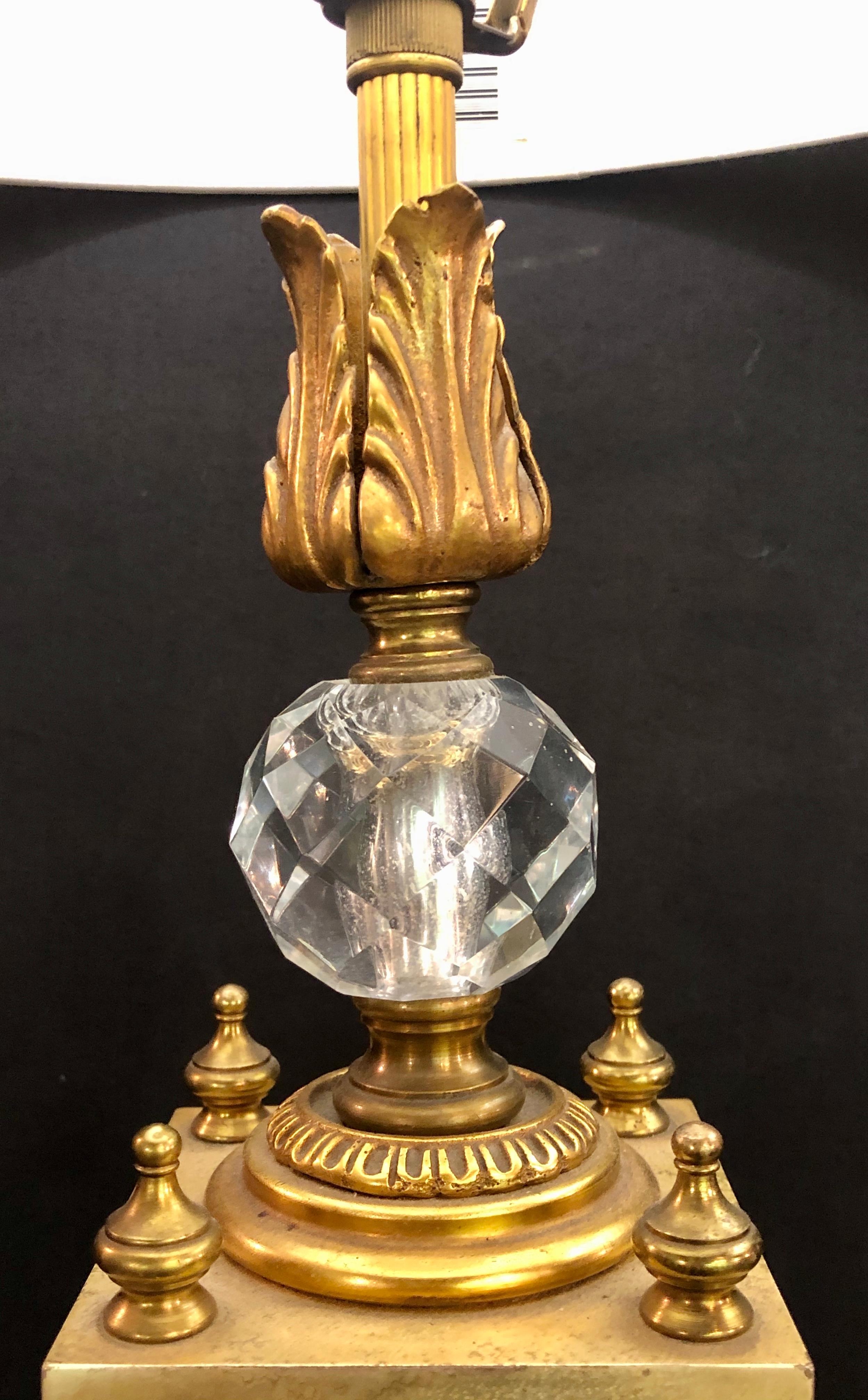 Classical Greek Metal Grecian Inspired Table Lamps Having Columns and Figures Compatible, Pair