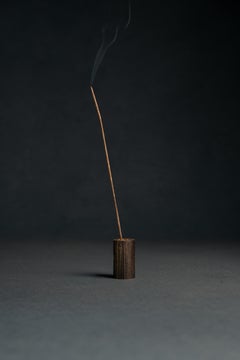 Metal Heart Candleholder in Patinated Solid Brass by William Guillon