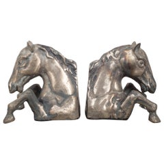 Metal Horse Bookends