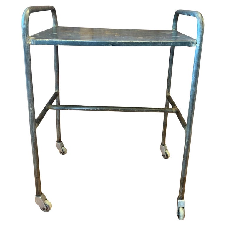 Metal Industrial Side Table For Sale at 1stDibs