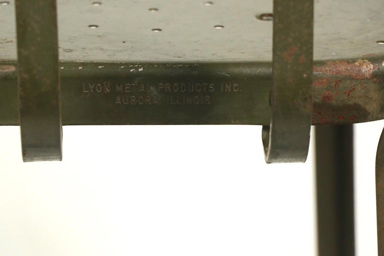 Metal Industrial Stool by Lyon Metal Products Inc. Aurora Illinois