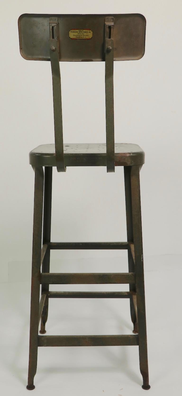 Metal Industrial Stool by Lyon Metal Products Inc. Aurora