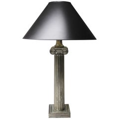Metal Ionic Column Table Lamp