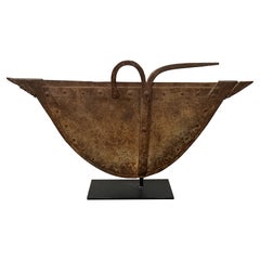 Metallo, ferro, moneta africana antica dal Congo