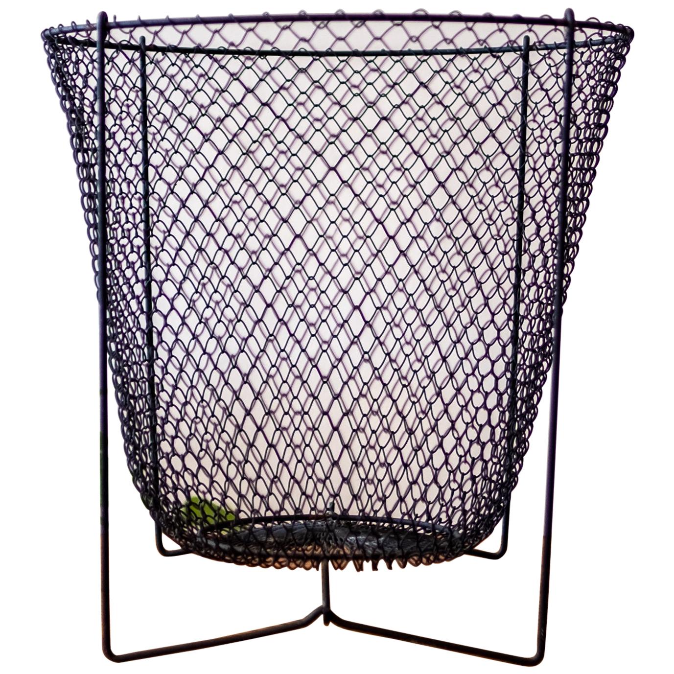 Metal Japanese Net Waste Paper Basket at 1stDibs