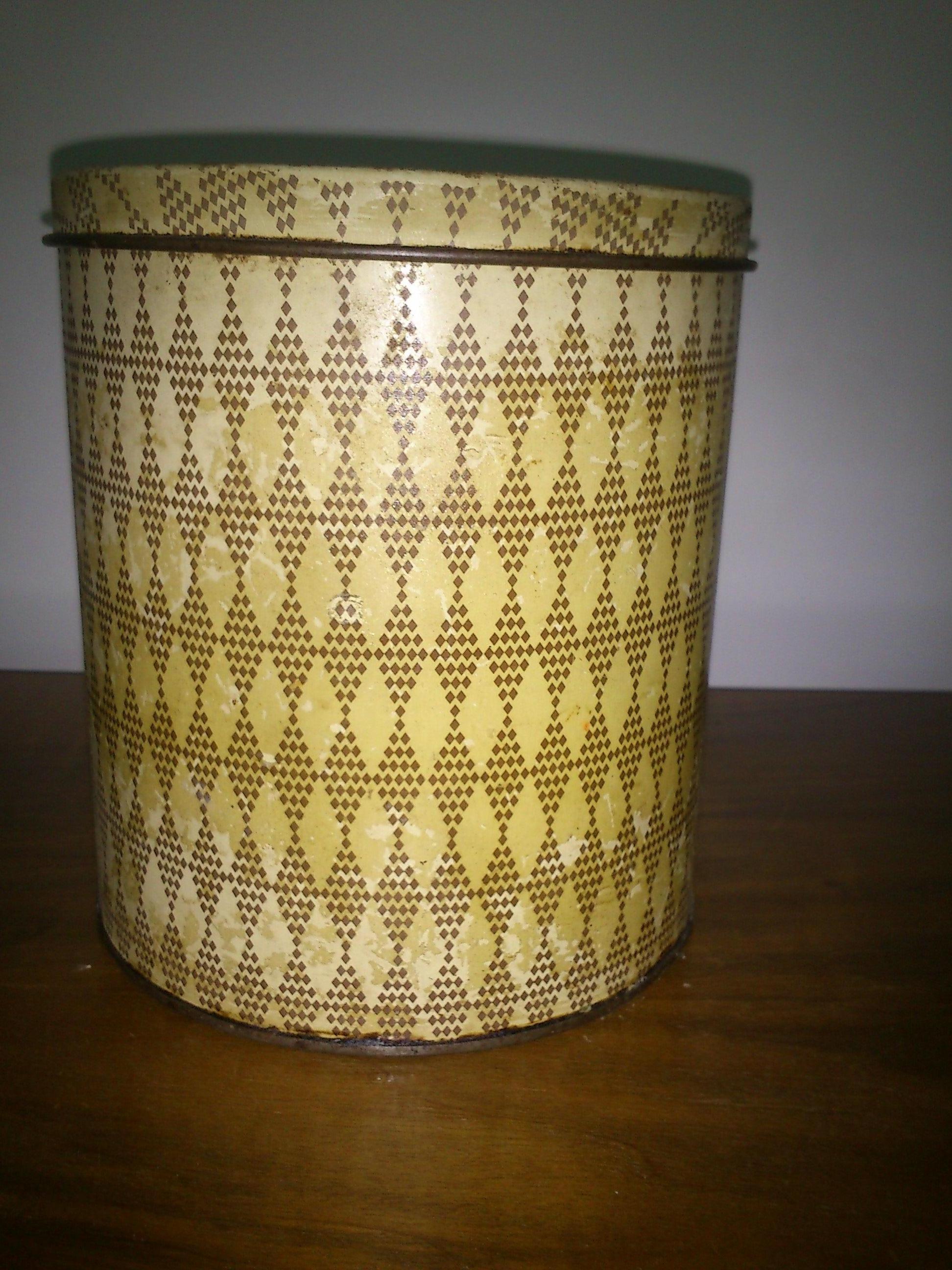 Mid-Century Modern Metal Kitchen Canister For Sale